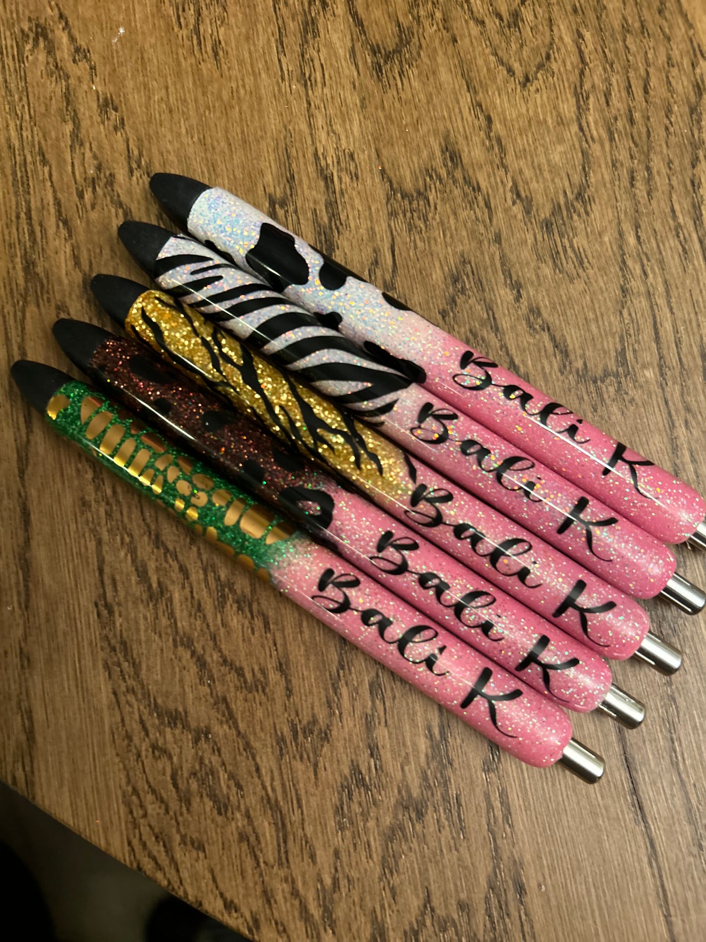 5 pack Animal Print pens